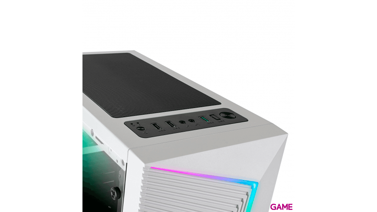 Mars Gaming MC-X2 Gaming ATX Frontal Acero FRGB Ventana Lateral Completa Blanco - Caja Ordenador