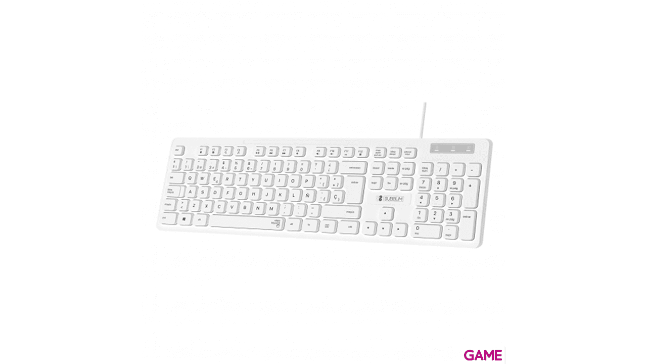 Subblim Business Slim Ergo Silencioso Blanco - Teclado