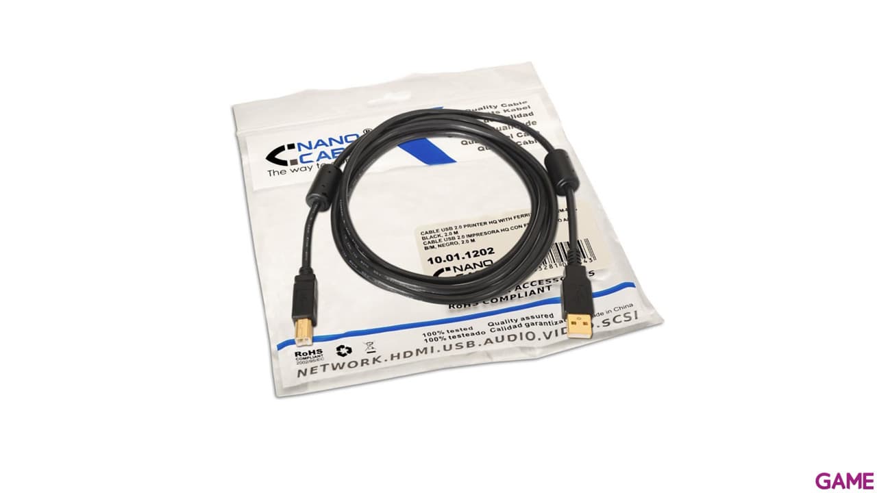 Nanocable Cable Usb Am/Bm  2M Impresora