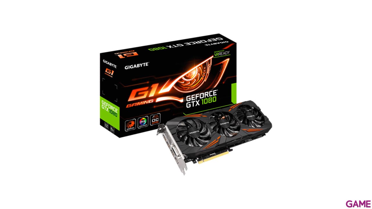 GIGABYTE GeForce GTX 1080 G1 GAMING 8GB GDDR5X - Tarjeta Gráfica Gaming