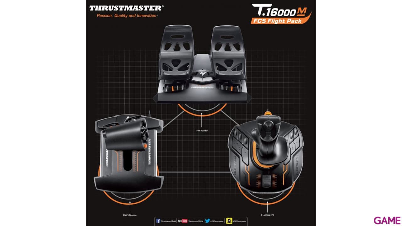 Thrustmaster T.16000M FCS Flight PC  Joystick Gaming