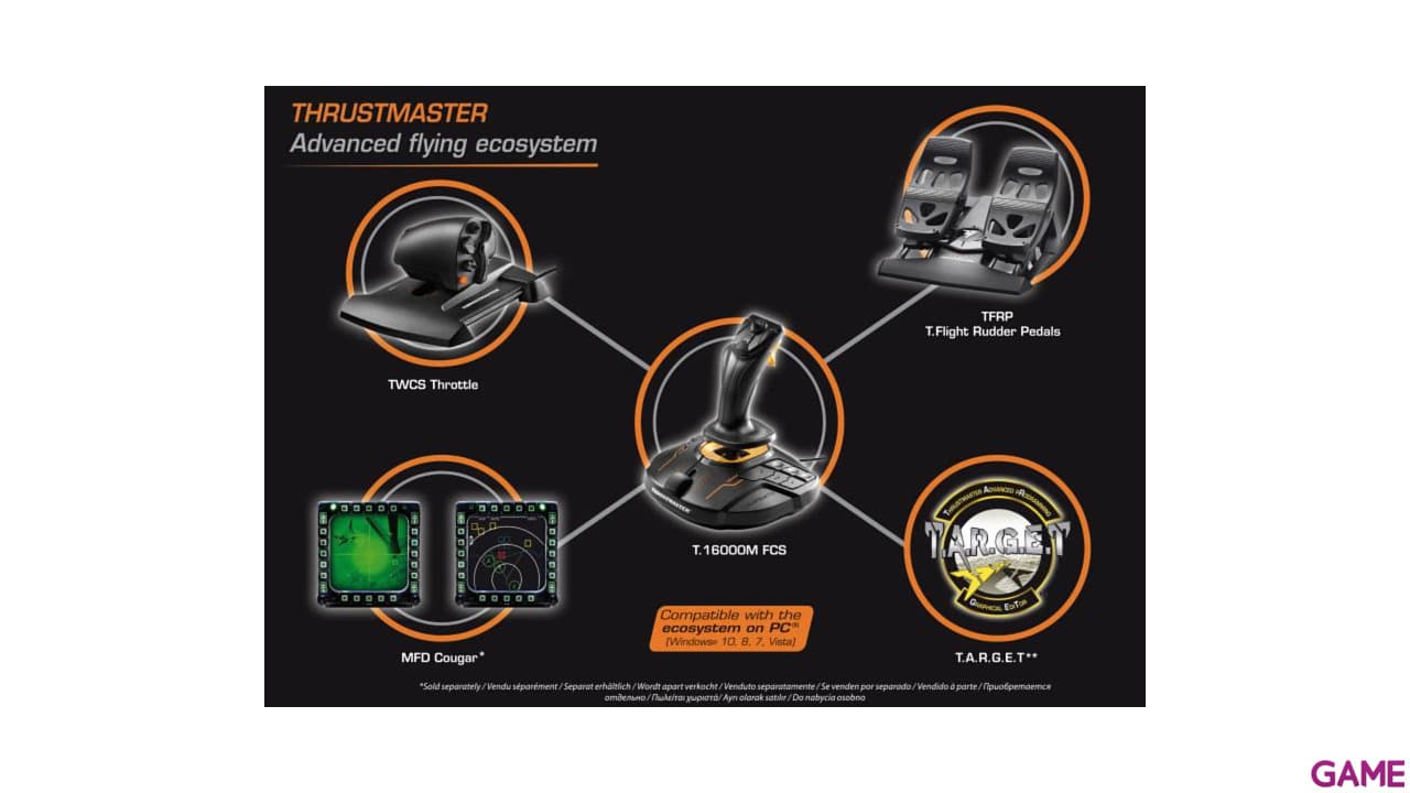 Thrustmaster T.16000M FCS Flight PC  Joystick Gaming