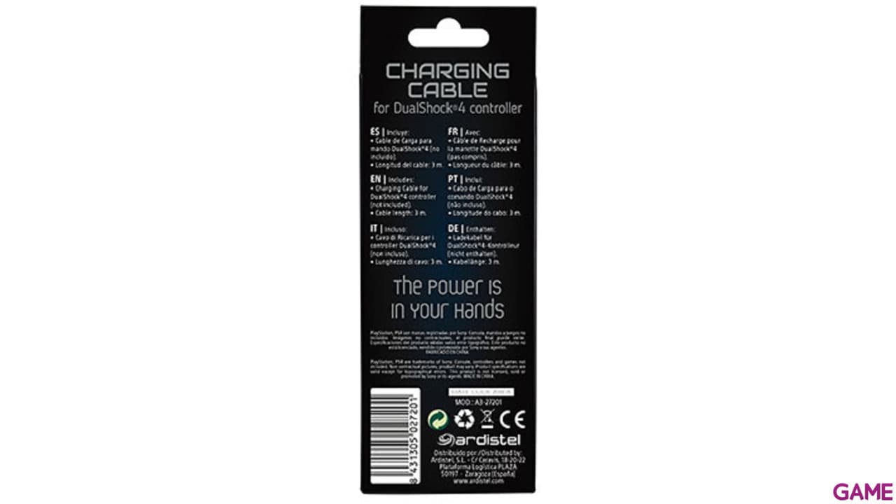 Cable Carga MicroUSB 3m Blackfire