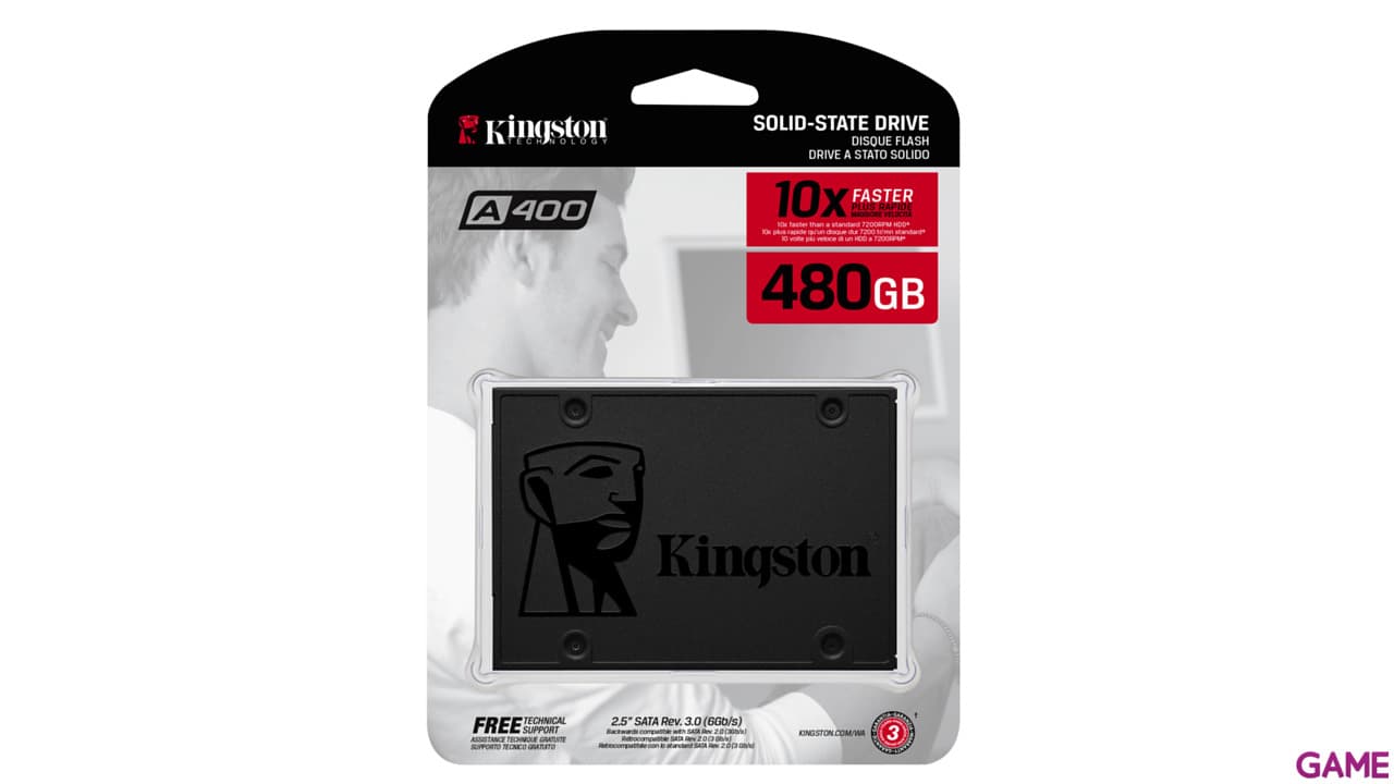 Kingston A400 480GB SSD 2,5" SATA - Disco Duro