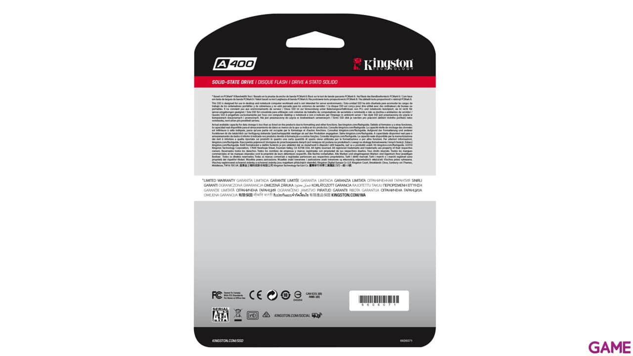 Kingston A400 480GB SSD 2,5" SATA - Disco Duro