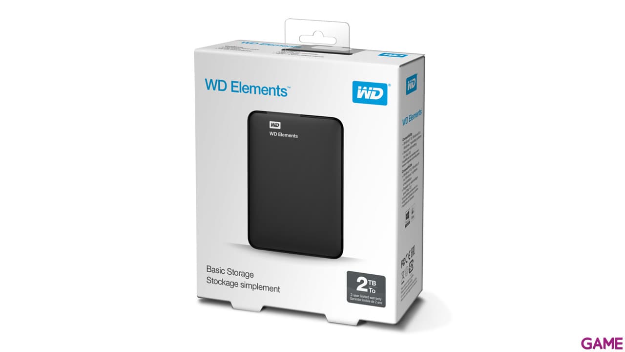 Western Digital Elements Portable 2TB USB 3.0 Negro - Disco Duro Externo