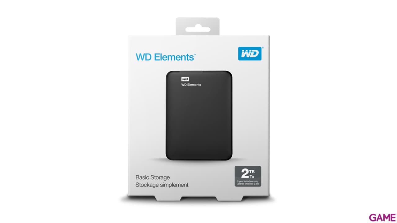 Western Digital Elements Portable 2TB USB 3.0 Negro - Disco Duro Externo