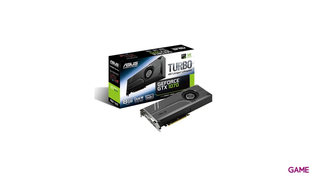 ASUS GeForce GTX 1070 Turbo 8GB GDDR5 - Tarjeta Gráfica Gaming