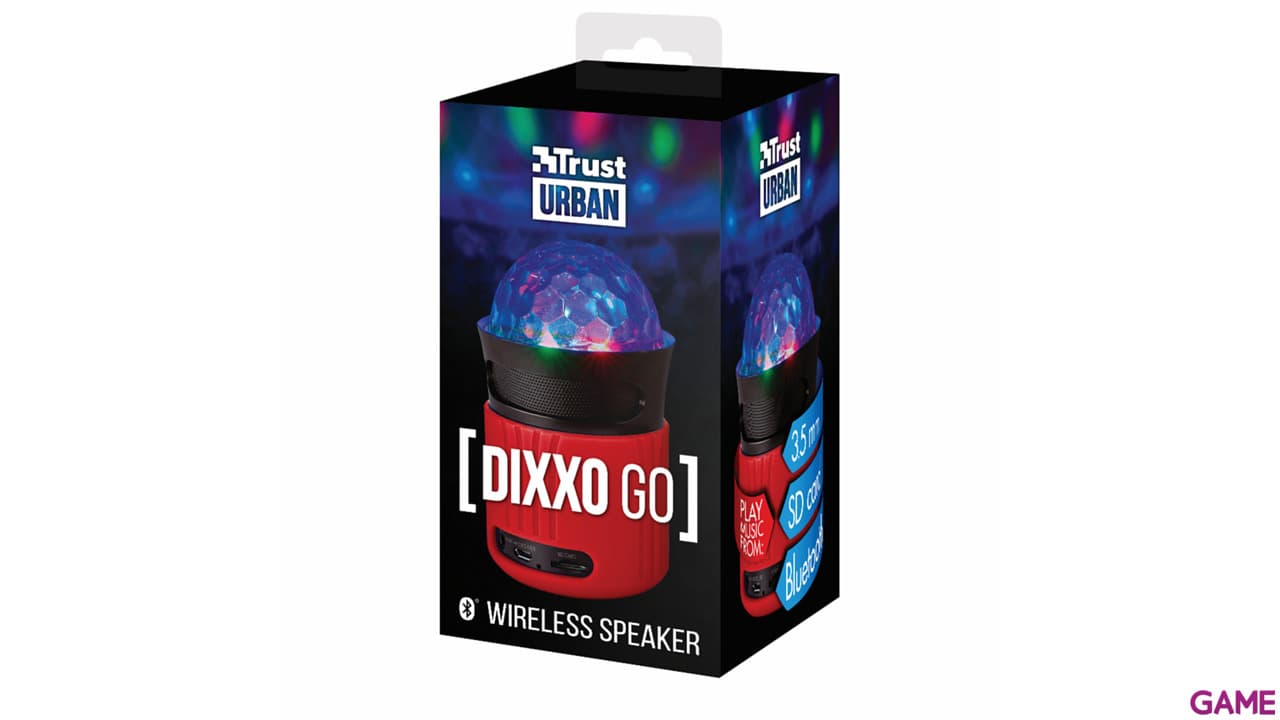 Trust Dixxo Rojo Bluetooth Rojo con Luces - Altavoz