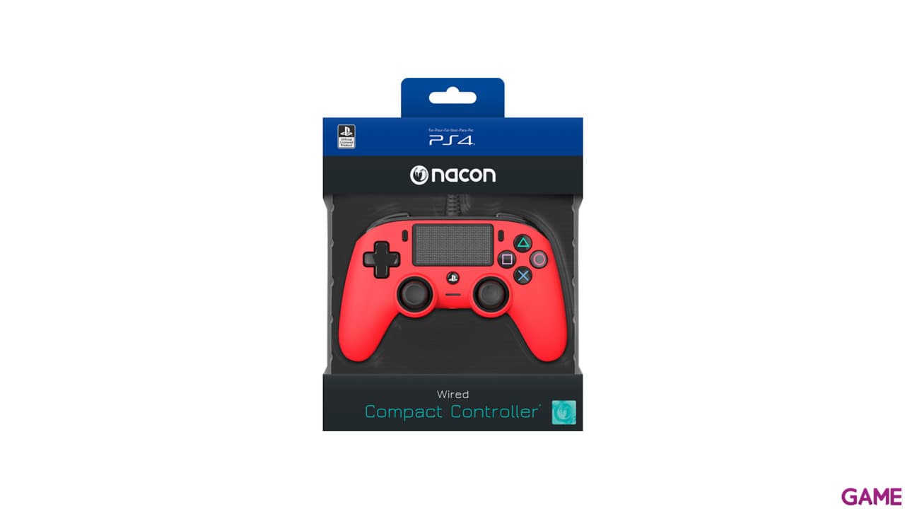 Mando Nacon Con Cable Rojo - Licencia Oficial Sony