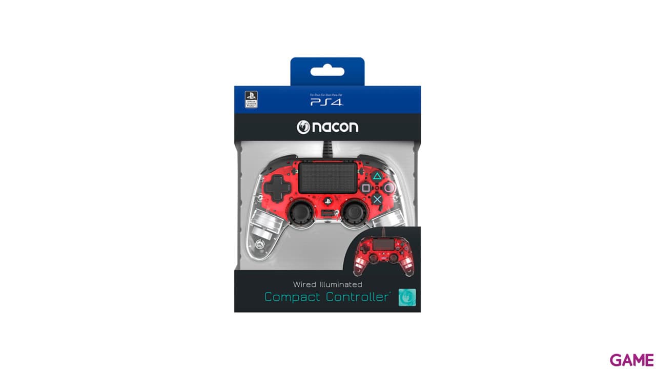 Mando Nacon Con Cable y Luz Rojo - Licencia Oficial Sony
