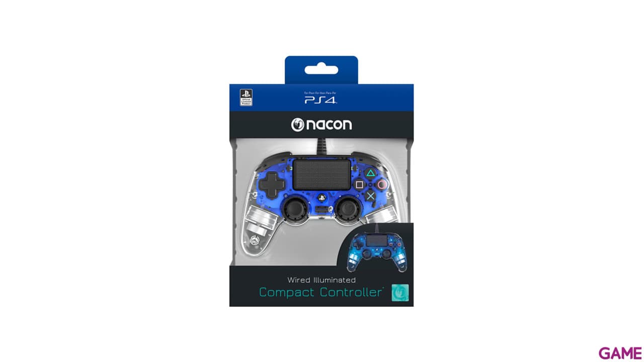 Mando Nacon Con Cable y Luz Azul - Licencia Oficial Sony