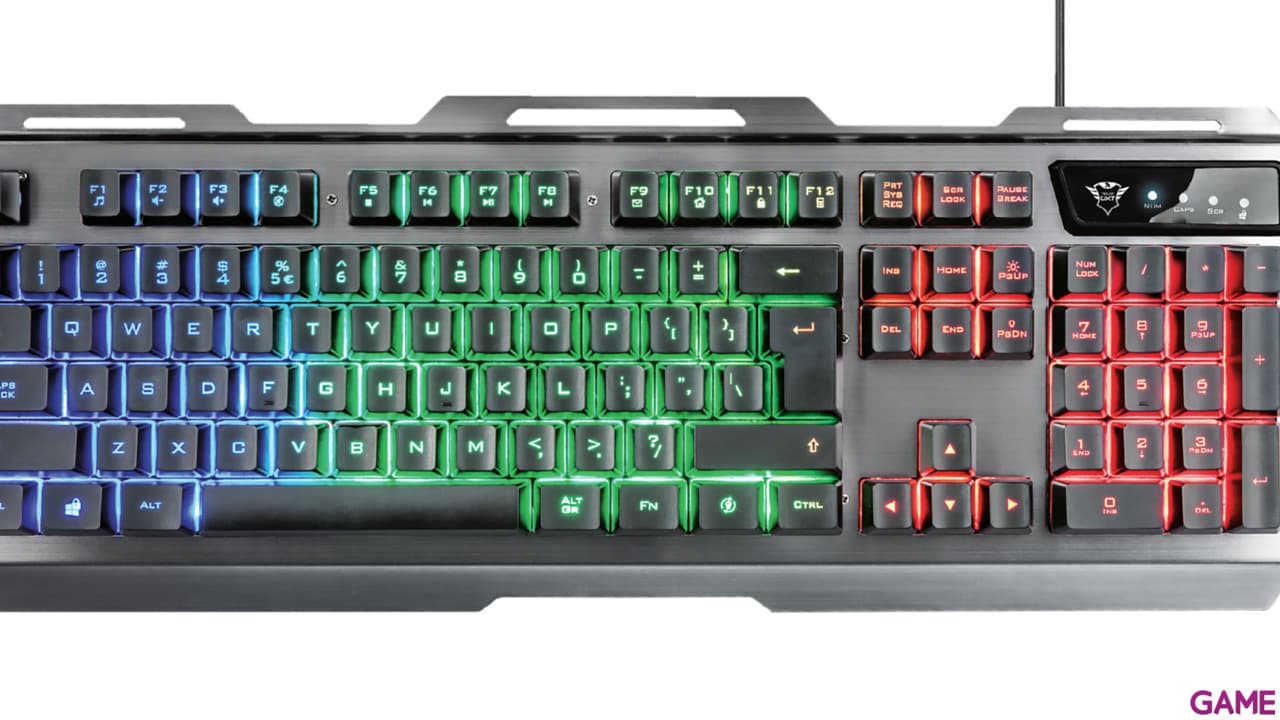 Trust GXT 845 Tural Teclado + Ratón LED Multicolor 2in1 - Pack Perifericos