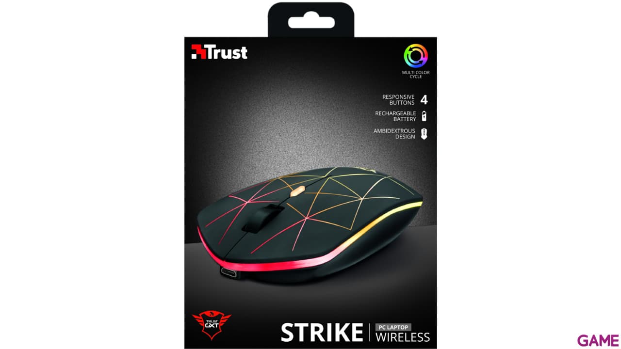 Trust GXT 117 Strike Wireless 1400 DPI RGB - Ratón Gaming