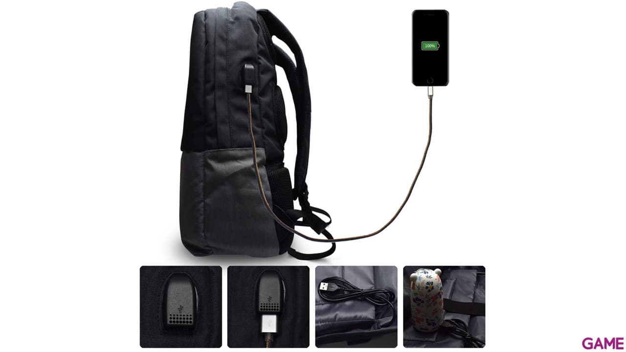 Ewent Urban-EW2529 - 17" Con USB - Mochila