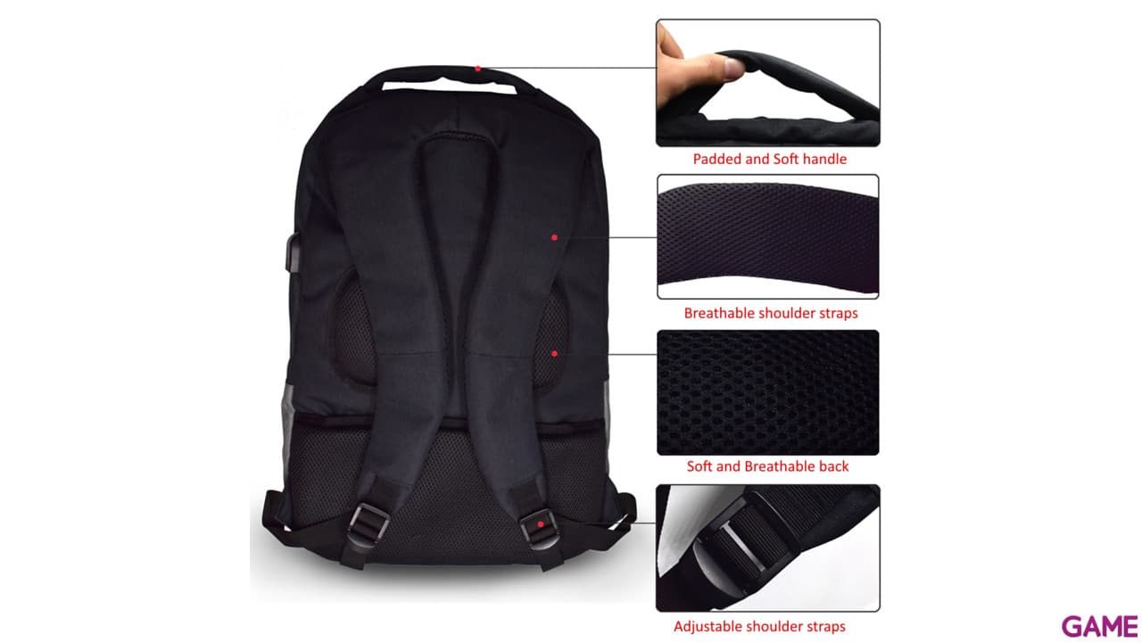 Ewent Urban-EW2529 - 17" Con USB - Mochila
