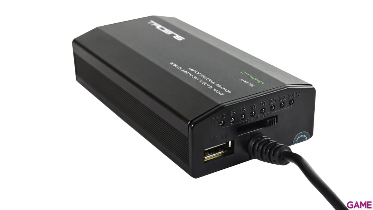 TACENS ANIMA ANBP100 NOTEBOOK ADAPTOR 100W 8TIP ALUMINIUM COMPACT DESIGN