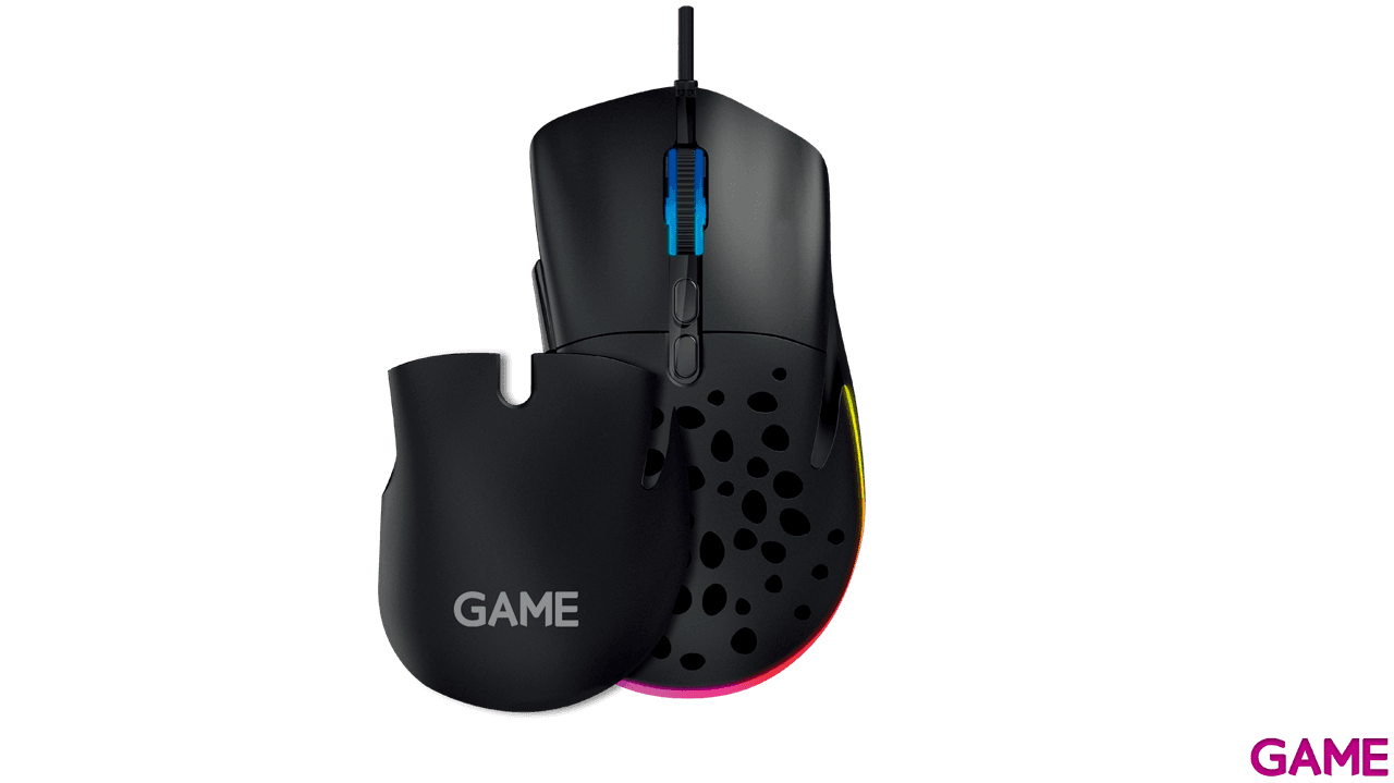 GAME MX-WC2T RGB Carcasa Intercambiable con pesas - Raton Gaming