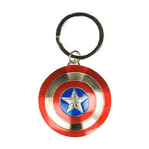 Llavero metalico Marvel Escudo Capitan America de 6 cm