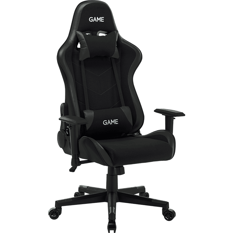 GAME Racing Pro GT325 Tela Negro-Gris - Silla Gaming