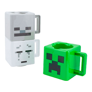 Set de Tazas Apilables Minecraft (3u.) Exclusivo GAME