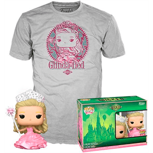Set Figura POP y Camiseta Wicked Glinda M