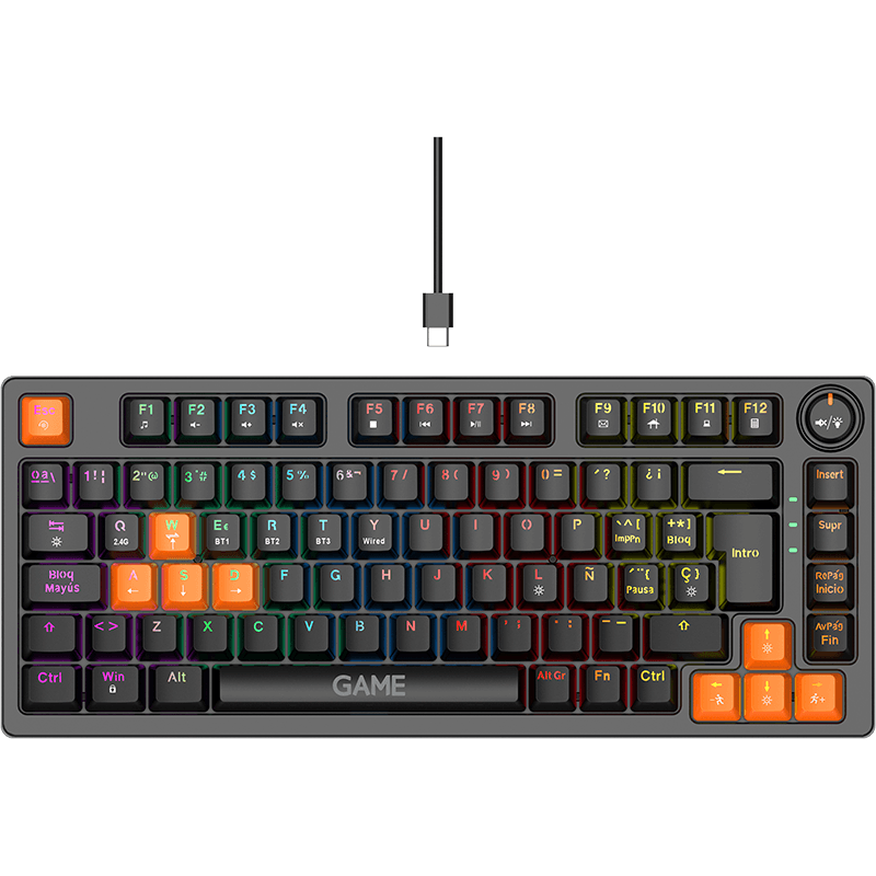 GAME KX-WMINI Mecanico Mini RGB Bluetooth Spanish Layout- Teclado Gaming