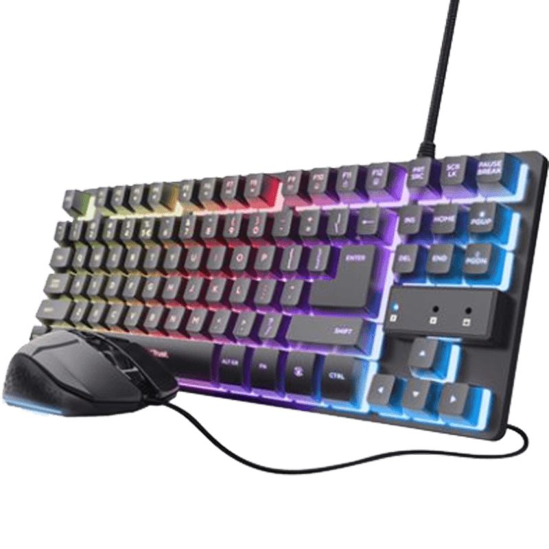 Trust GXT 798 Negro Teclado TKL + Raton 2in1 - Pack Perifericos