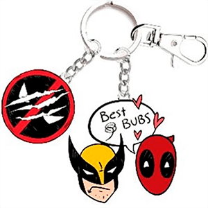 Set de 3 llaveros metalicos Marvel Deadpool y Lobezno