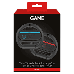 GAME GM-34261 Pack de 2 Volantes negros para Joy-Con Switch2