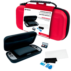 Pack Funda Roja y Protector Pantalla NACON