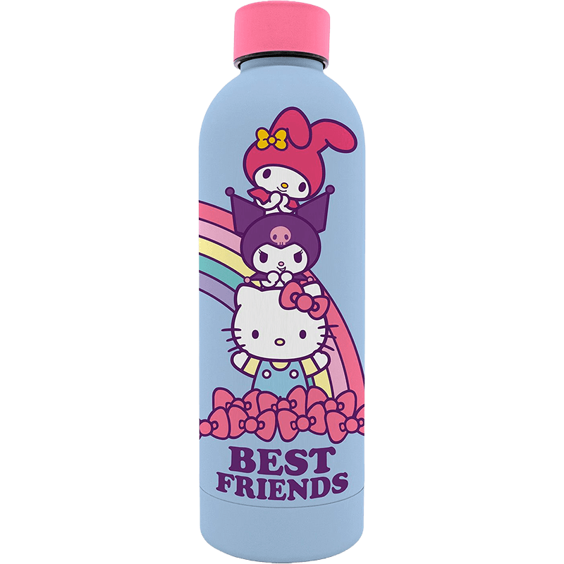 Botella de acero inoxidable soft touch Hello Kitty and Friends de 800 ml