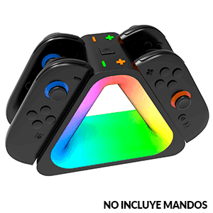 Indeca Triangular RGB base 4 JoyCons - Switch - Cargador