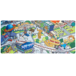 Alfombrilla XL Los Simpsons Springfield 80 x 35 cm