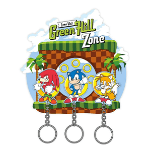 Colgador de llaves con 3 llaveros Sonic