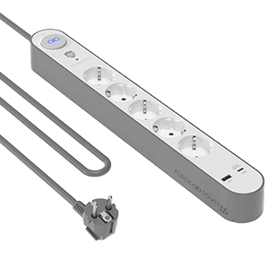 Force Power Lite Multi Surge protector 5 socket USB A+C - Regleta