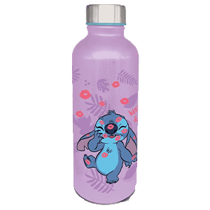 Botella de aluminio Disney Stitch color rosa de 740 ml