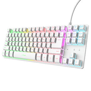 Trust GXT 833 Thado V2 TKL Blanco Spanish Layout - Teclado Gaming