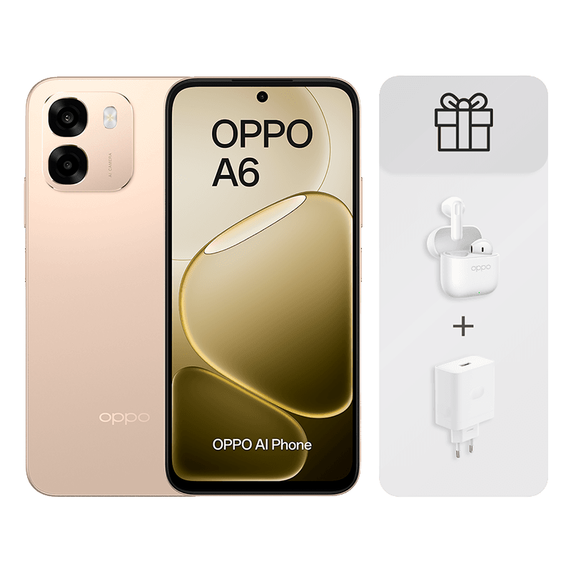 Oppo A6 4G 6/256GB Oro + Auricular Enco Buds 3 + SuperVooc 45W