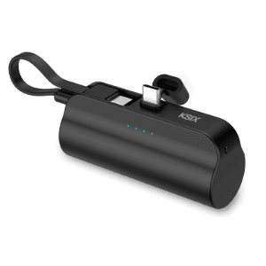 Powerbank plug and go Ksix, 5000 mAh Negro