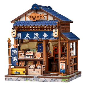 Maqueta Model Kit Miniature House Fukuoka Mentaiko Kitchen 11 x 9 cm