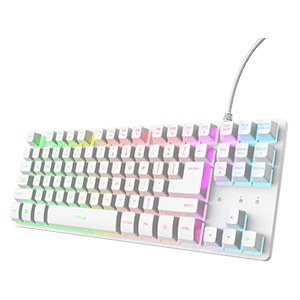 Trust GXT 833PS Thado TKL Blanco PC - PS5 - PS4 - Xbox - Switch - Teclado Gaming