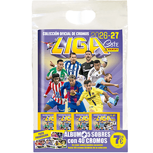 Starter Pack de cromos La Liga 2026-2027 (Album + 5 sobres)