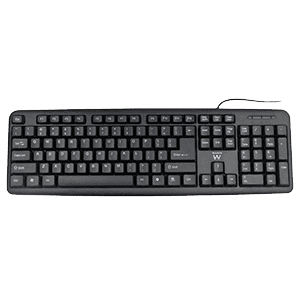 Ewent EW3109 USB + PS/2 Negro - Teclado
