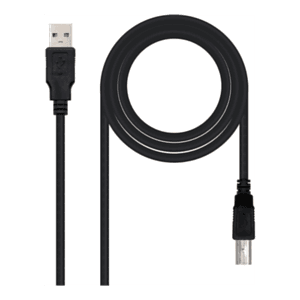 Nanocable 10.01.0102-BK cable USB USB 2.0 1 m USB A USB B Negro