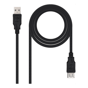 Nanocable CABLE USB 2.0, TIPO A/M-A/H, NEGRO, 1.8 M