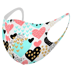 Mascarilla reutilizable Corazones M