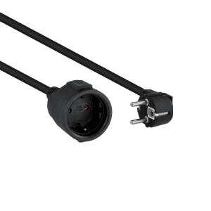 Nanocable Cable de Alimentacion Alargador Negro 3 m