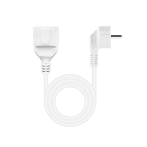 Nanocable Cable de Alimentación Alargador, Blanco, 5 m