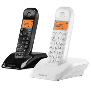Motorola S12 Duo Teléfono DECT Identificador de llamadas Negro, Blanco